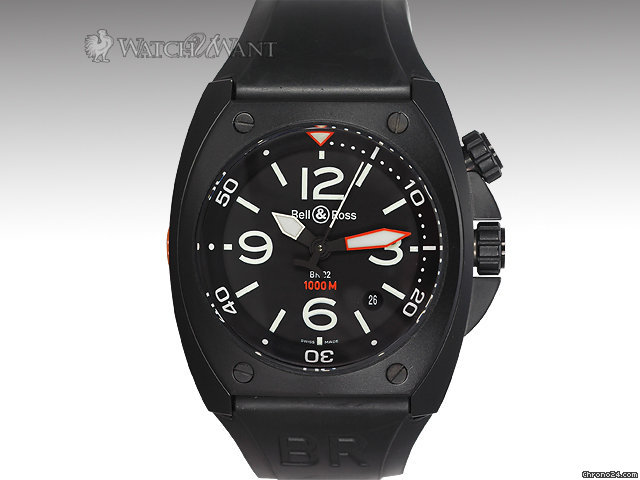 Bell & Ross BR02 1000m PVD Divers Instrument - 44mm Black PVD/DLC Coated Stainless Steel - Boxes/Papers 100% Complete & As-New WATCHES 2