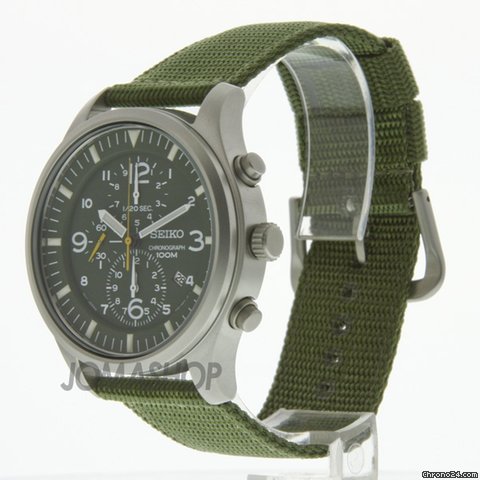 Seiko Green Dial Green Nylon Strap Mens Watch SNDA27 WATCHES 2