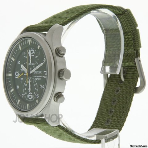replica Seiko Green Dial Green Nylon Strap Mens Watch SNDA27 WATCHES 1