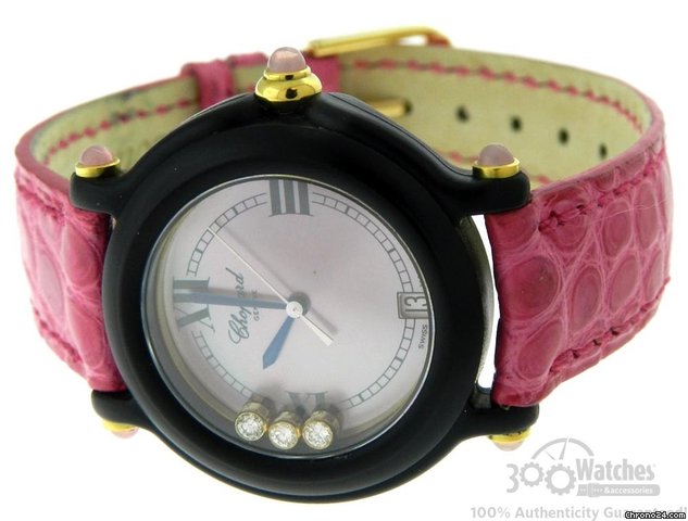 Chopard "Be Happy" Pink MOP Diamond Quartz Date 32mm Watch WATCHES 2