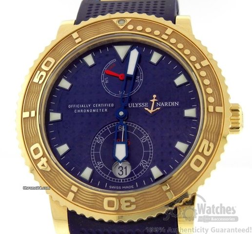 Ulysse Nardin Limited Edition Men's Maxi Marine Power Reserve 18K Gold Watch WATCHES 2