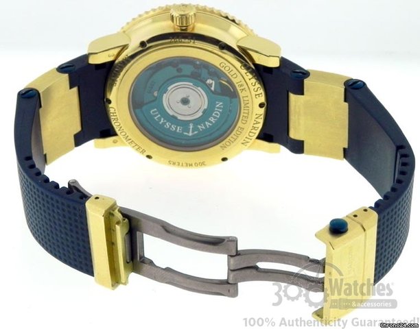replica Ulysse Nardin Limited Edition Men's Maxi Marine Power Reserve 18K Gold Watch WATCHES 1