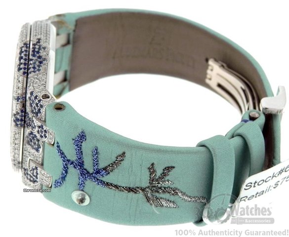 replica Audemars Piguet Lady Royal Oak Mother of Pearl Dial Diamond Sapphire Watch WATCHES 1