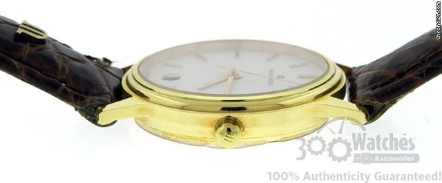 replica Maurice Lacroix Oro 18K Gold Quartz Date 27mm Watch WATCHES 1