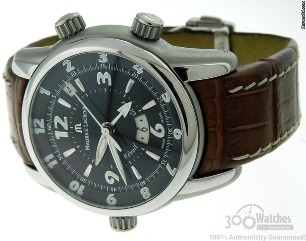 Maurice Lacroix Reveil Globe MP6388 Masterpiece Three Time Zone Watch WATCHES 2
