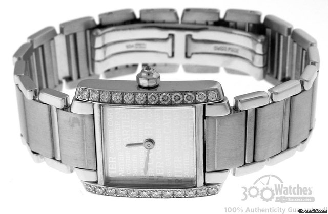 Cartier Tank Francaise Anniversary 2403 18K White Gold Diamond Quartz Watch WATCHES 2