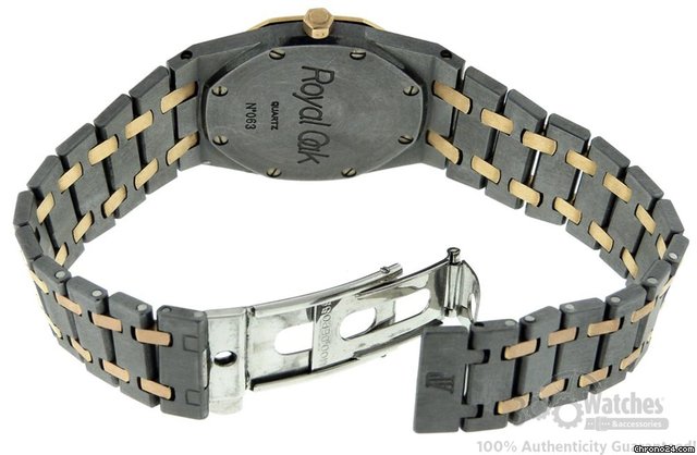 replica Audemars Piguet Rare Men's Royal Oak 18K Gold & Tantalum Quartz Date Watch WATCHES 1