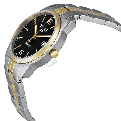 Tissot PR100 Black Dial Two-tone Mens Watch T0494102205701 WATCHES 2