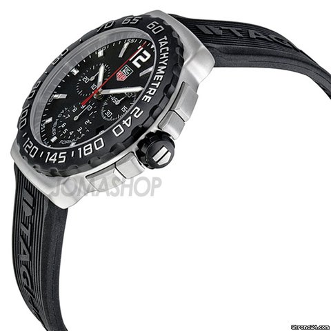 TAG Heuer Formula 1 Chronograph Black Dial Black Rubber Mens Watch CAU1110.FT6024 WATCHES 2