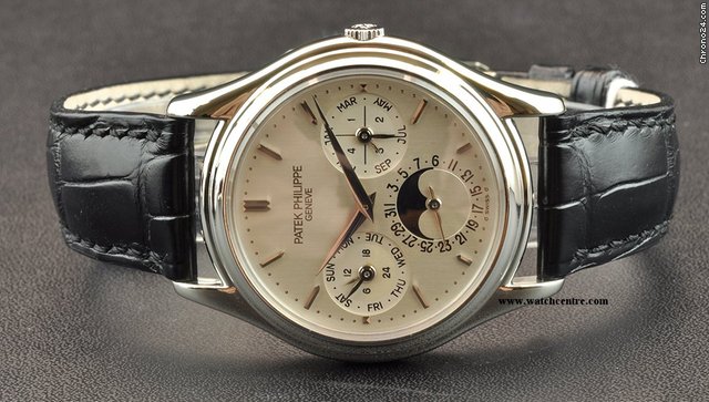 Patek Philippe Platinum Perpetual Calendar Silver Dial B&P 3940P WATCHES 2