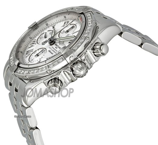 Breitling Chronomat Beige Dial Diamond Bezel Mens Watch A1335653-A653S WATCHES 2