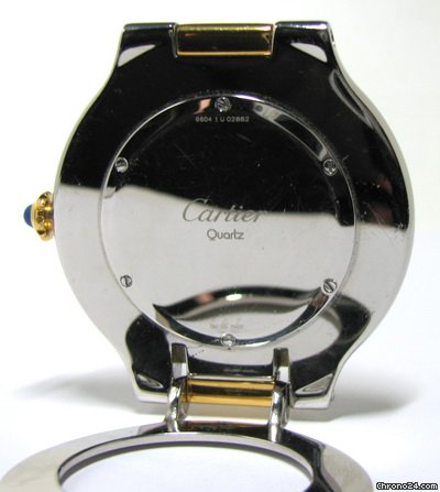 Cartier Must 21 EDELSTAHL/Gold Quartz Reisewecker WATCHES 2