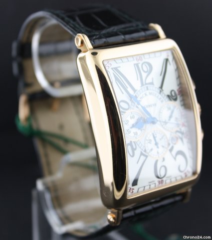 Franck Muller Long island Yellow gold chronograph crocodile strap WATCHES 2