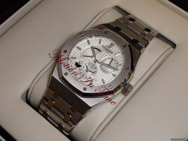 replica Audemars Piguet ROYAL OAK DUAL TIME POWER RESERVE STAINLESS STEEL WATCHES 1
