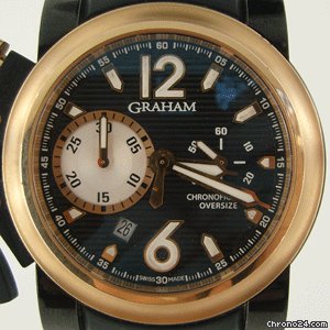 Graham CHRONOFiGHTER OVERSiZE BLACK LABEL GOLD BEZEL LiMiTED WATCHES 2