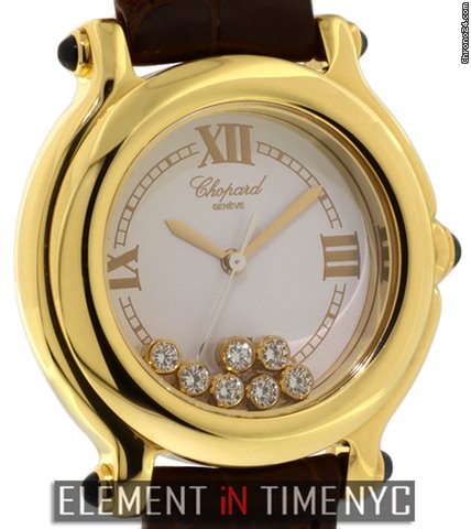 Chopard Happy Sport 7 Floating Diamonds 18k Yellow Gold 32mm 55/8974 WATCHES 2