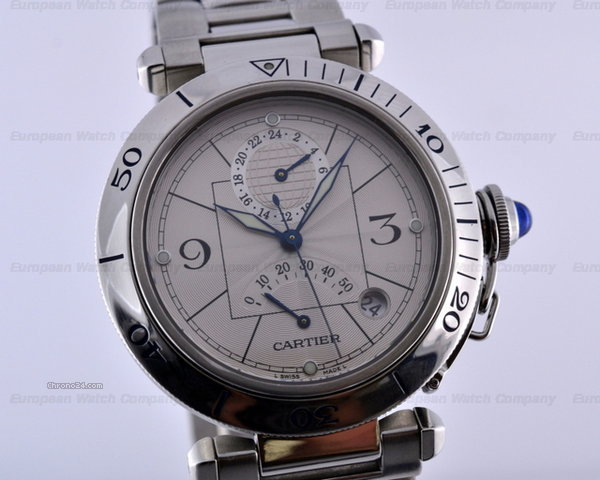 Cartier Pasha Power Reserve GMT SS/SS 38.5MM WATCHES 2