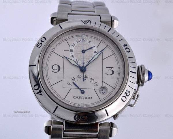 replica Cartier Pasha Power Reserve GMT SS/SS 38.5MM WATCHES 1