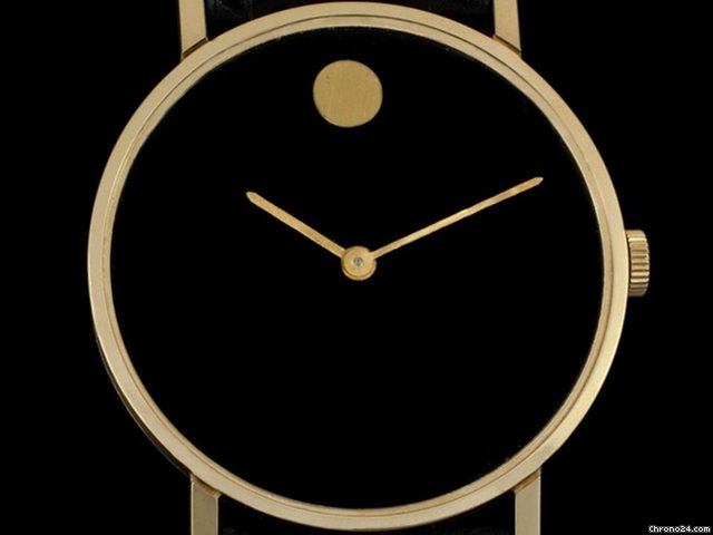 replica Movado 1971 MOVADO Vintage MUSEUM Watch, MODERN ART Design - 14K GO WATCHES 1