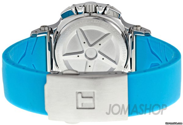 replica Tissot T Race Chronograph Sky Blue Silicone Strap Ladies Watch T0482171701702 WATCHES 1