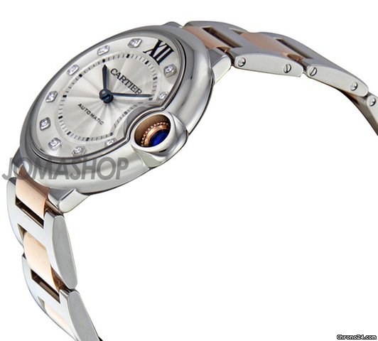 Cartier Ballon Bleu Silver Dial Steel and 18k Rose Gold Unisex Watch WE902031 WATCHES 2