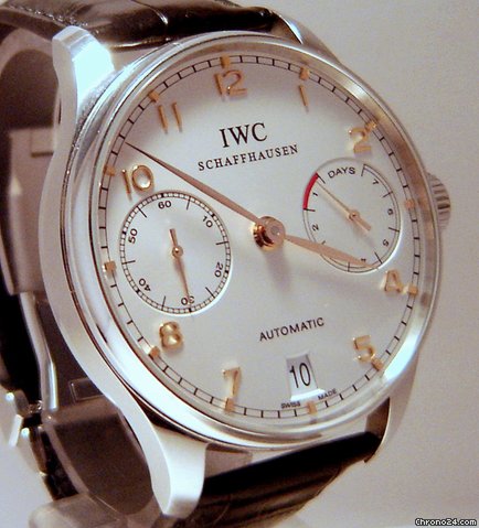 IWC PORTOGHESE AUTOMATICO 8 GIORNI ACCIAIO PELLE WATCHES 2