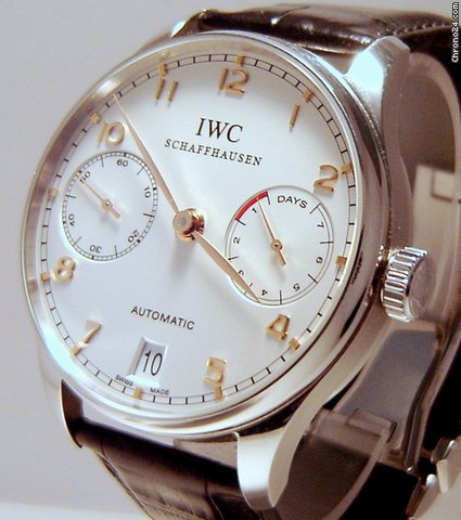 replica IWC PORTOGHESE AUTOMATICO 8 GIORNI ACCIAIO PELLE WATCHES 1