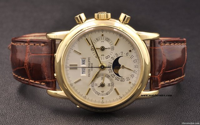 Patek Philippe 18k Y/G Perpetual Calendar Moonphase B&P 3970 WATCHES 2