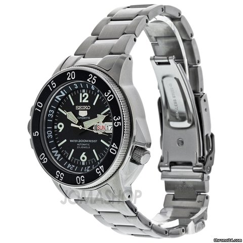 Seiko 5 Dark Blue Dial Stainless Steel Compass Automatic Mens Watch SKZ209J1 WATCHES 2