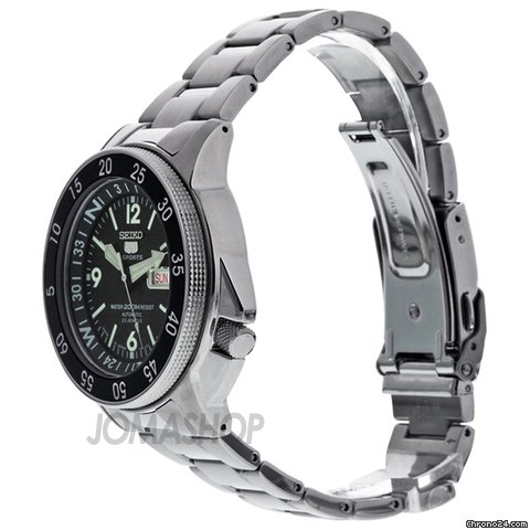 replica Seiko 5 Dark Blue Dial Stainless Steel Compass Automatic Mens Watch SKZ209J1 WATCHES 1