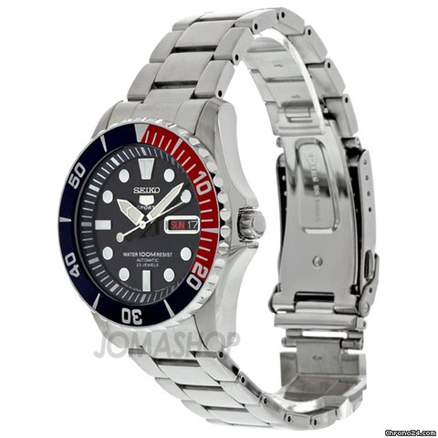 Seiko 5 Dark Blue Dial Stainless Steel Automatic Mens Watch SNZF15J1 WATCHES 2