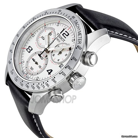 Tissot V8 Chronograph White Dial Stainless Steel Mens Watch T0394171603702 WATCHES 2