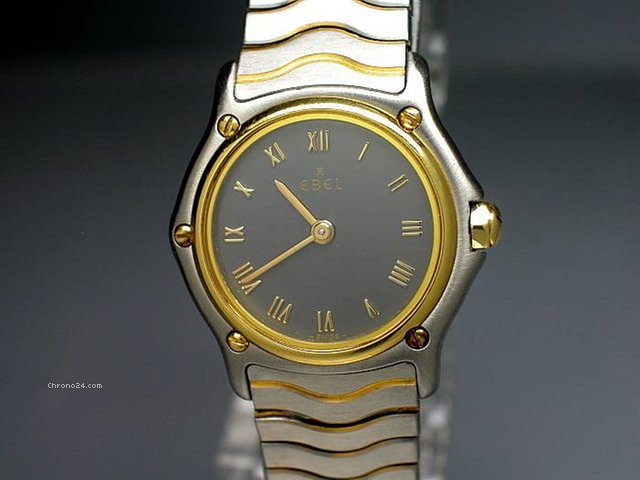 replica Ebel "CLASSIC WAVE" Edelstahl/Gelbgold WATCHES 1