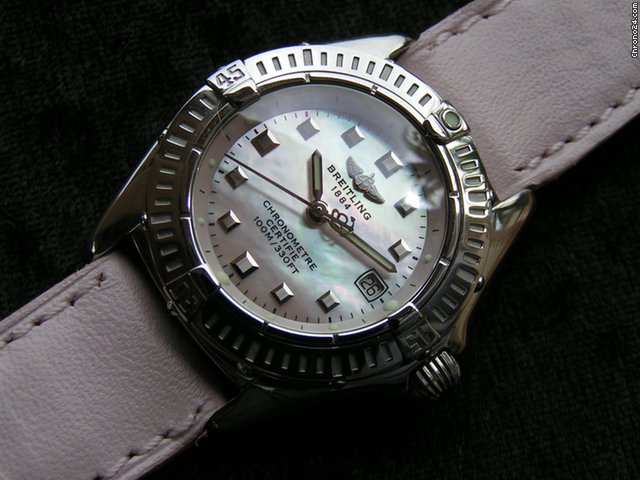 Breitling Callistino Rosa Perlmutt ZB MOP Stahl Leder WATCHES 2
