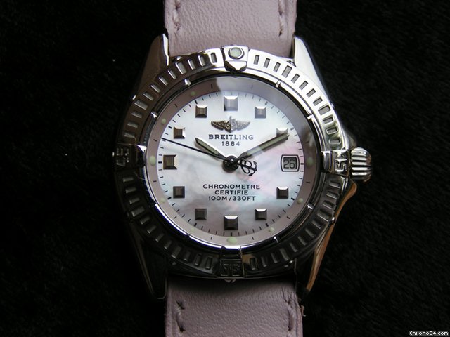 replica Breitling Callistino Rosa Perlmutt ZB MOP Stahl Leder WATCHES 1