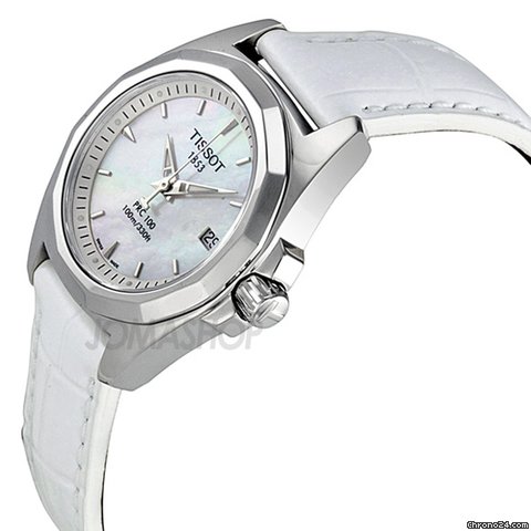 Tissot PRC 100 White Leather Ladies Watch T0080101611100 WATCHES 2