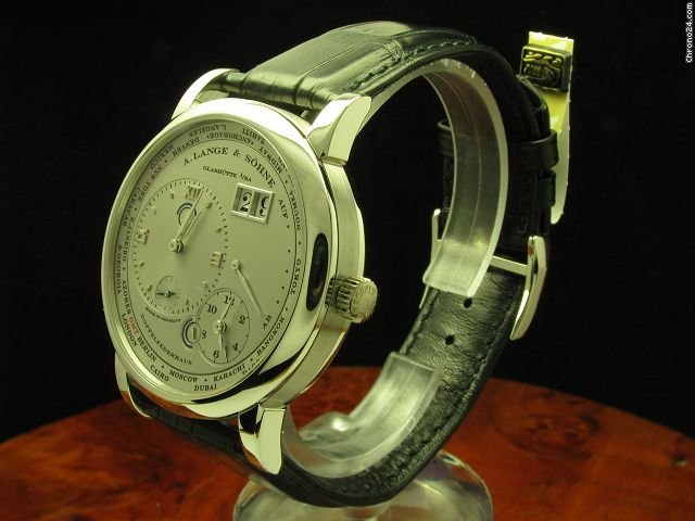 A. Lange & Sohne Lange 1 Zeitzone 950 Platin Herrenuhr Inkl. Box & Papiere WATCHES 2