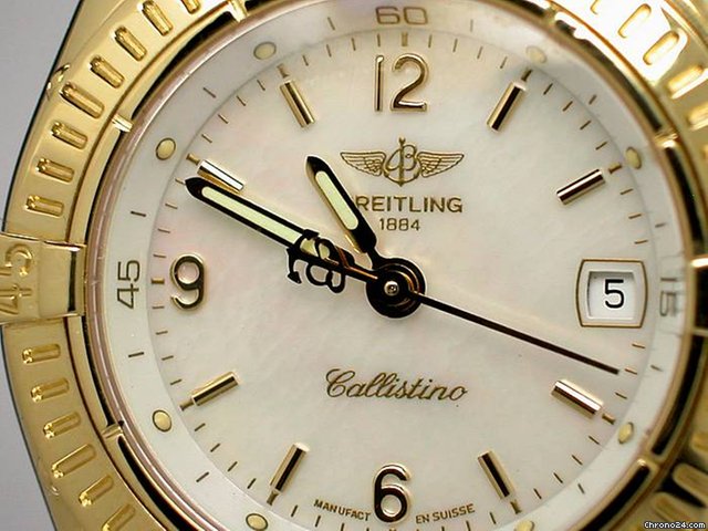 replica Breitling "CALLISTINO" Gelbgold ZB Perlmutt WATCHES 1