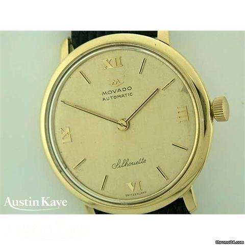 replica Movado Sillhouette 18ct gold automatic on strap WATCHES 1