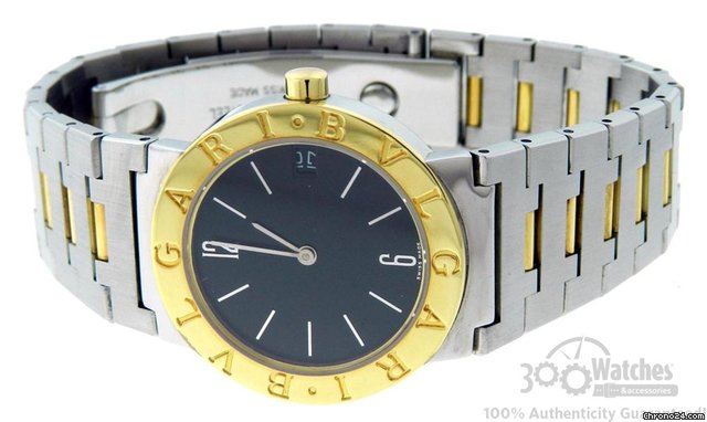 Bulgari Unisex BB30SGD 18K Gold & Stainless Steel Quartz Date Mid Size Watch WATCHES 2