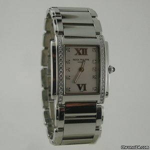 Patek Philippe LADY TWENTY- 4 STEEL WiTH DiAMOND BEZEL & DiAL WATCHES 2