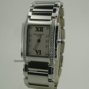 replica Patek Philippe LADY TWENTY- 4 STEEL WiTH DiAMOND BEZEL & DiAL WATCHES 1