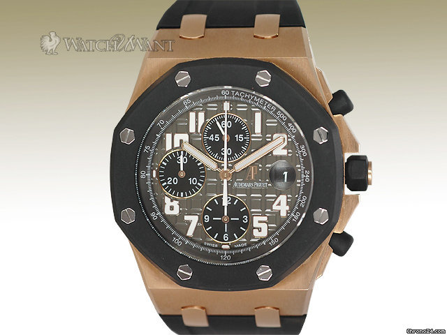 Audemars Piguet AP Royal Oak Offshore Rubber Clad Chronograph - 44mm 18k Rose Gold - Ref 25940ok.oo.d002ca.02 - Newest 2012 Dial Design - Brand New In Box WATCHES 2