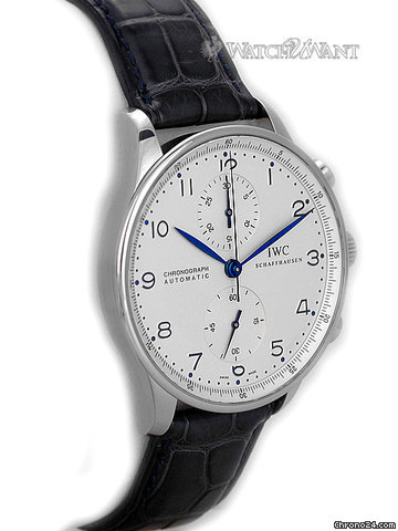 replica IWC Portuguese Automatic Chronograph - 41mm Stainless Steel - Ref 3714 - Brand New WATCHES 1
