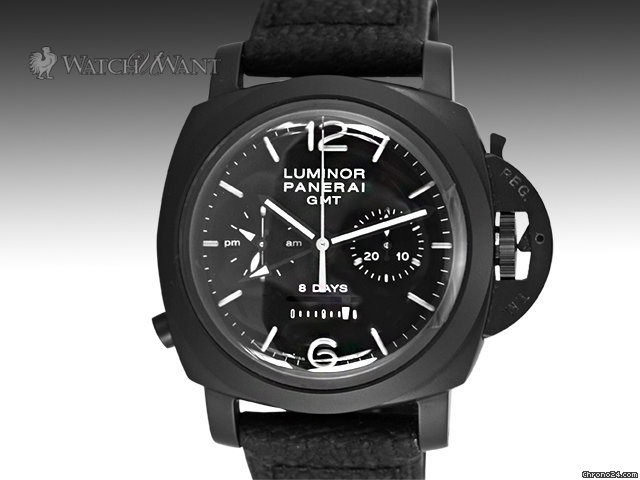 Panerai PAM 317 L - Luminor 1950 Ceramic - 8 Days Chronograph Monopusher GMT - 44mm Ceramic - Brand New In Box WATCHES 2