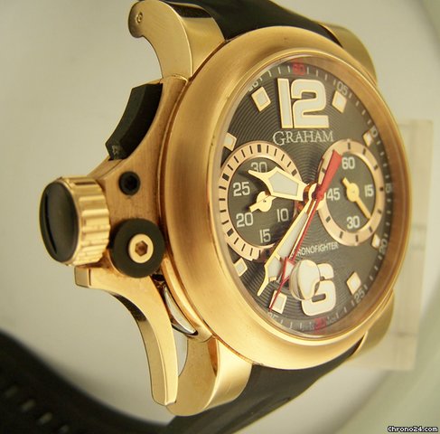Graham CHRONOFIGHTER RAC TRIGGER CHARCOAL RUSH ORO ROSA WATCHES 2