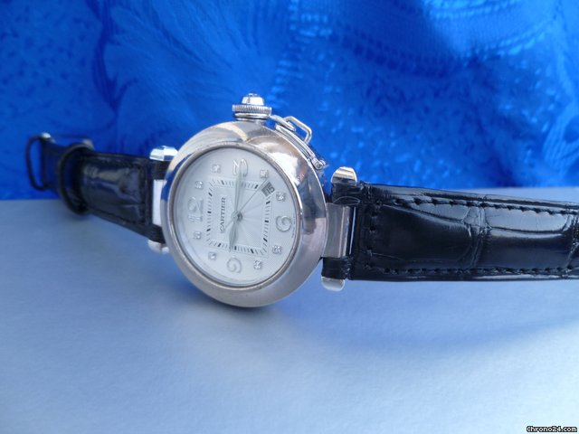 Cartier Damen Cartier Pasha 32 in 18 K Weissgold und Diamanten Autom WATCHES 2