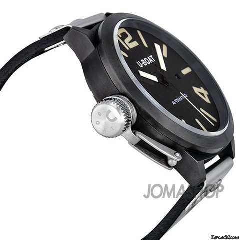 U-Boat Nero Black Dial Automatic Leather Mens Watch 340 WATCHES 2