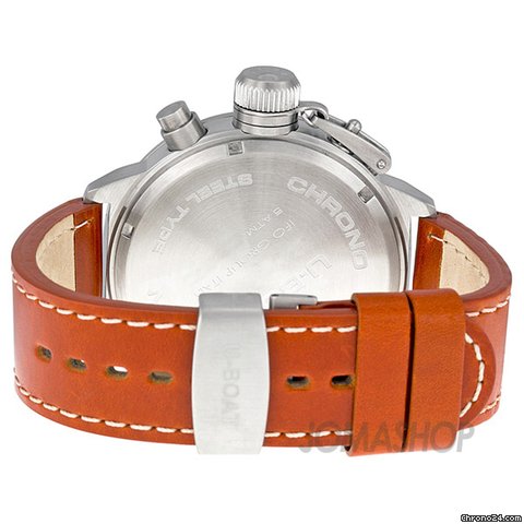 replica U-Boat Black Dial Chronograph Brown Leather Mens Watch 304 WATCHES 1