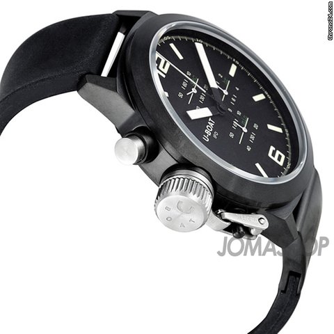 U-Boat Black Dial Rubber Mens Watch 1021 WATCHES 2